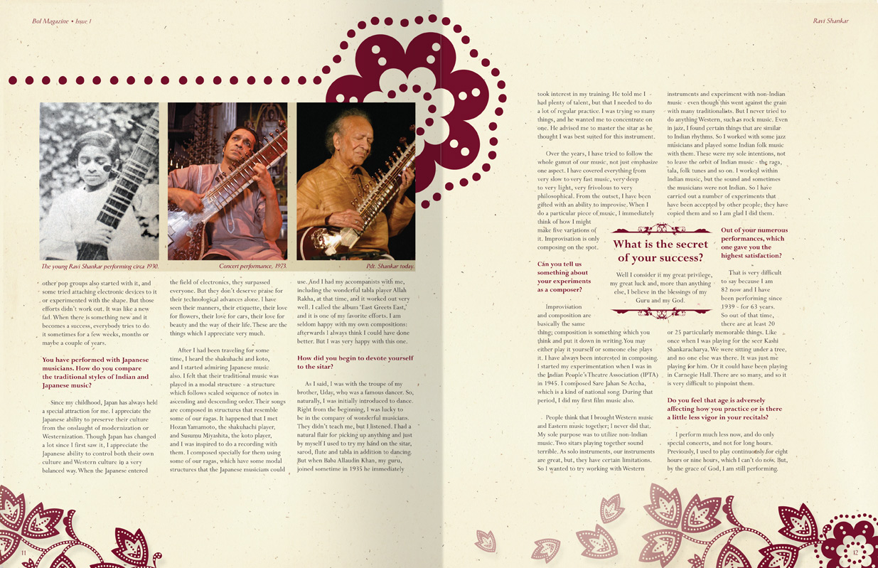 Bol Magazine | Interview with Ravi Shankar